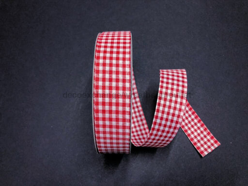 Red-Wh Gingham 1.5X50Y 50906 Ribbon