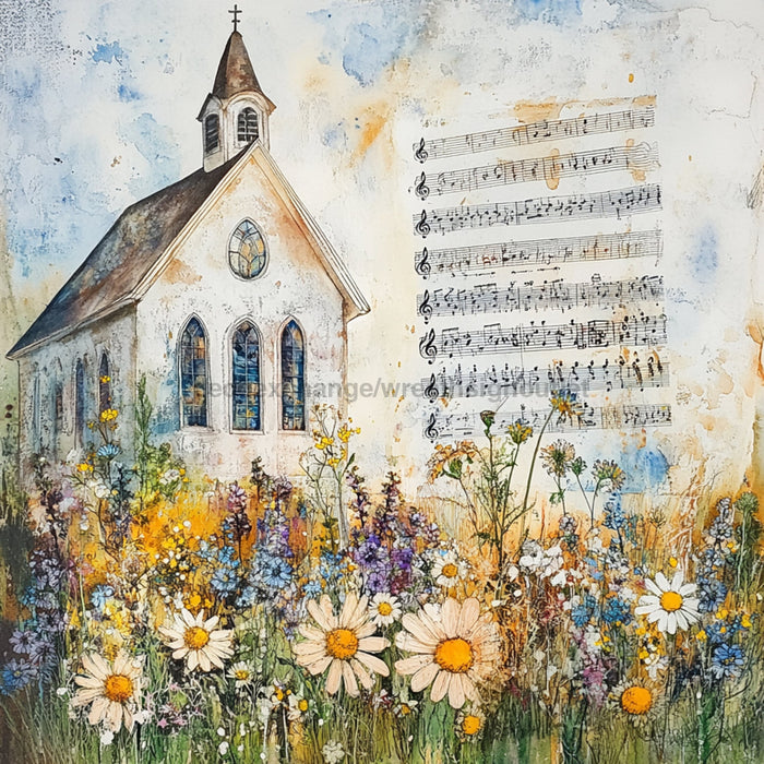 Religious Sign, Church Sign, DCO-02410, Sign For Wreath, 10x10 Metal Sign