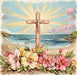 Religious Sign, Cross Sign, DCO-02399, Sign For Wreath, 10x10 Metal Sign