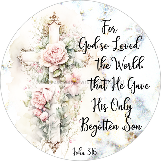 Religious Sign Cross Decoe-5208 10’ Metal Round
