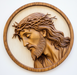 Religious Wood Carving Jesus Sign, DCO-13181-D, Sign For Wreath, 10" Wood Sign
