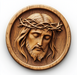 Religious Wood Carving Jesus Sign, DCO-13482-D, Sign For Wreath, 10" Wood Sign