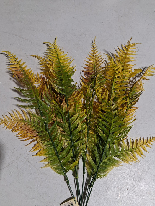 Fall Fern - 9 Stems - Yellow/Brown - 58342