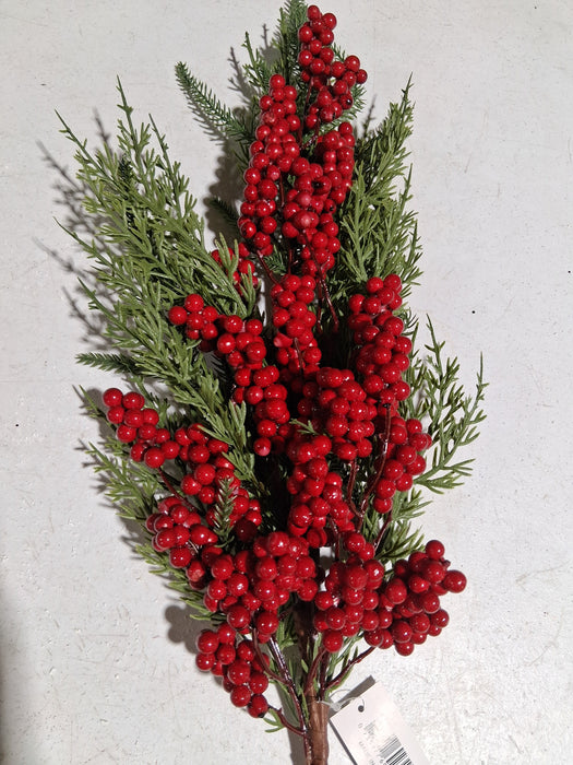 Christmas Pine & Berry Spray - Red - 69231