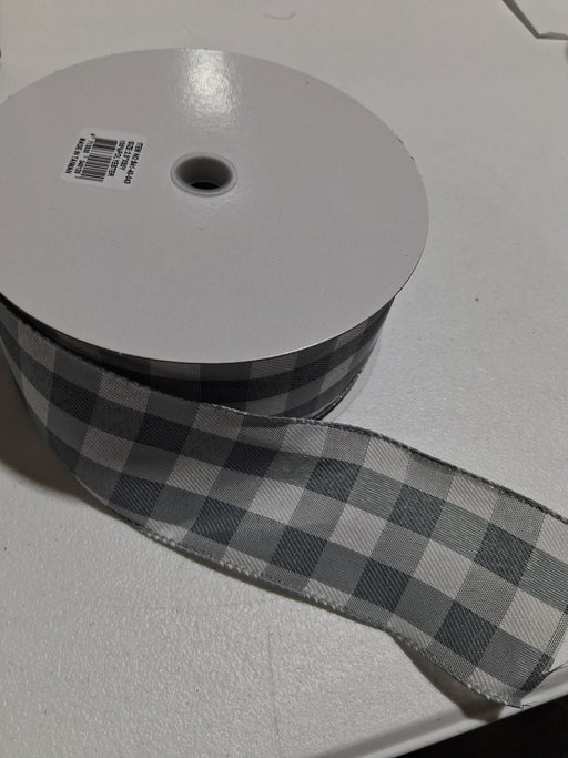 Grey-Wht Buffalo Plaid, 2.5"X50Y 841-40-043 - DecoExchange®