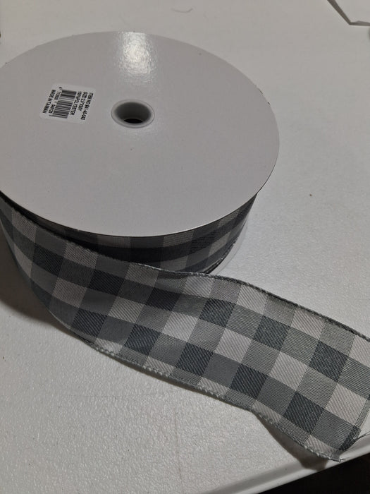 Grey-Wht Buffalo Plaid, 2.5"X50Y 841-40-043 - DecoExchange®