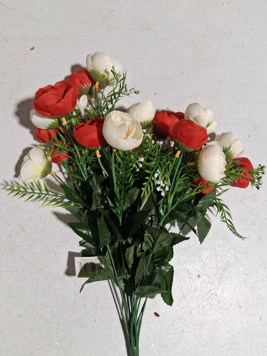 Mini Camellia Bush - 12 Stems - Red/Cream - 37127