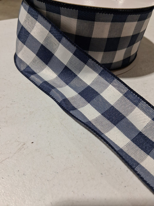 Navy-Wht Buffalo Plaid, 2.5"X50Y 841-40-042 - DecoExchange®