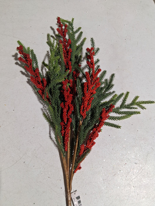 Christmas Cedar & Berry Spray - 60841