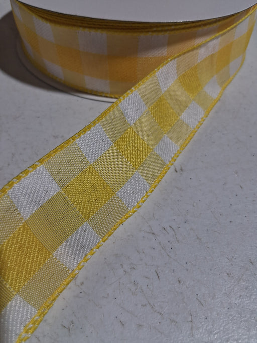 Daff-Wht Buffalo Plaid, 1.5"X50Y 841-09-038 - DecoExchange®