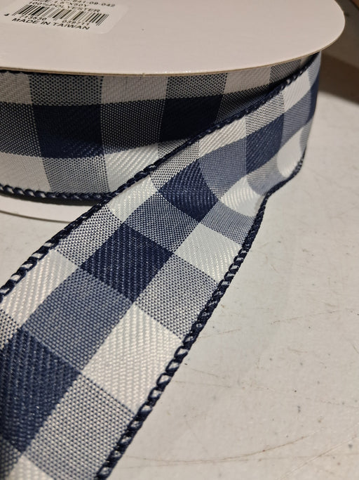 Navy-Wht Buffalo Plaid, 1.5"X50Y 841-09-042 - DecoExchange®