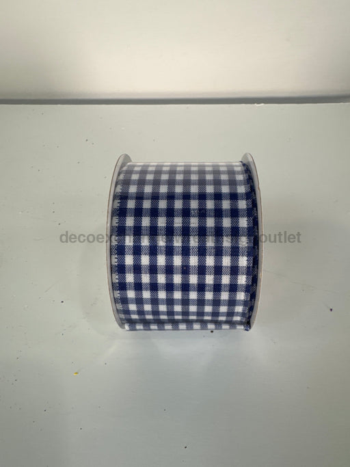 Royal Blue-White Gingham 2.5’’X10Y Q732440-25 Ribbon