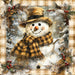 Rustic Snowman Sign, DCO-102286, Sign For Wreath, 10x10in Metal Sign