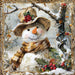 Rustic Snowman Sign, DCO-102289, Sign For Wreath, 10x10in Metal Sign