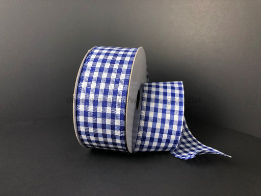 Ryl Blue-Wht Gingham 1.5’’X10Y Q732409-25 Ribbon