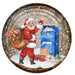 Santa Sign Christmas Decoe-4818 10 Metal Round