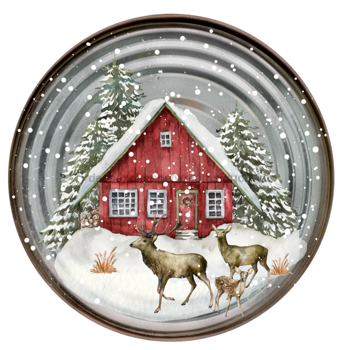 Santa Sign, Christmas Sign, DECOE-4819, 10" Metal Round - DecoExchange®