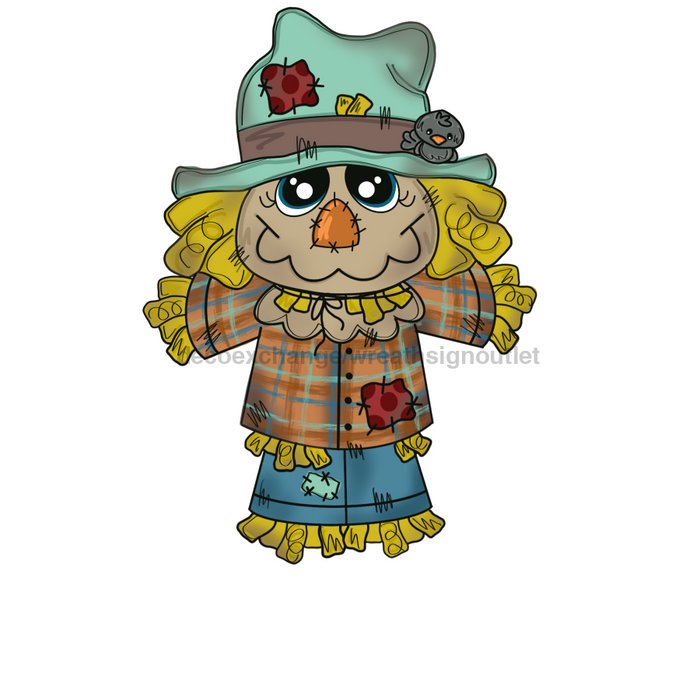 Scarecrow Wood Wreath Sign Mj-W-00027 14’