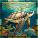 Sea Turtle Sign Nautical Decoe-5202 For Wreath 10X10’ Metal