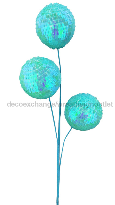 Sequin Ball Spray - 3 Stems 28’’ 86589BL Pick