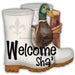Shrimp Boots Door Hanger Duck Welcome Sha Wood Sign Decoe-W-903670 22