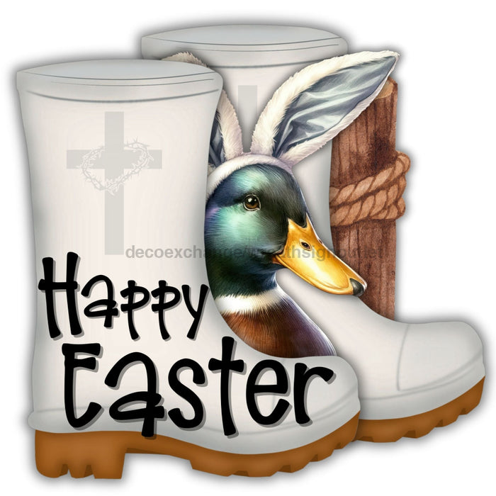 Shrimp Boots Door Hanger Happy Easter Wood Sign Decoe-W-903674 22