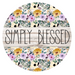 Simply Blessed Sign Floral Decoe-5229 10’ Metal Round