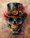 Skull Sign Halloween Dco-01686 For Wreath 8X10’ Metal