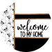 Skulls Door Hanger, Welcome To My Home Door Hanger, DCO-01820-DH, 18" Round Wood