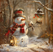 Snowman Sign, DCO-102548, Sign For Wreath, 10x10in Metal Sign