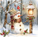 Snowman Sign, DCO-102554, Sign For Wreath, 10x10in Metal Sign