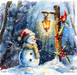 Snowman Sign, DCO-102556, Sign For Wreath, 10x10in Metal Sign