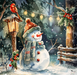 Snowman Sign, DCO-102557, Sign For Wreath, 10x10in Metal Sign