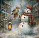 Snowman Sign, DCO-102578, Sign For Wreath, 10x10in Metal Sign