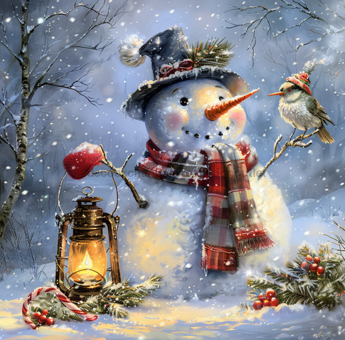 Snowman Sign, DCO-102580, Sign For Wreath, 10x10in Metal Sign