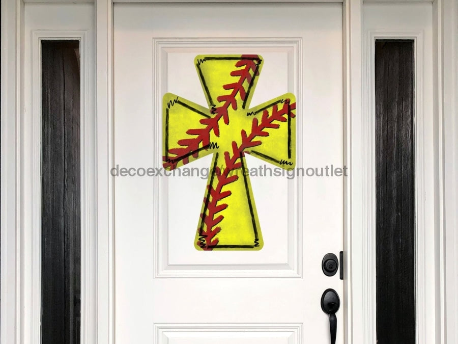 Softball Sign Sports Wood Sign Door Hanger Decoe-W-412 22