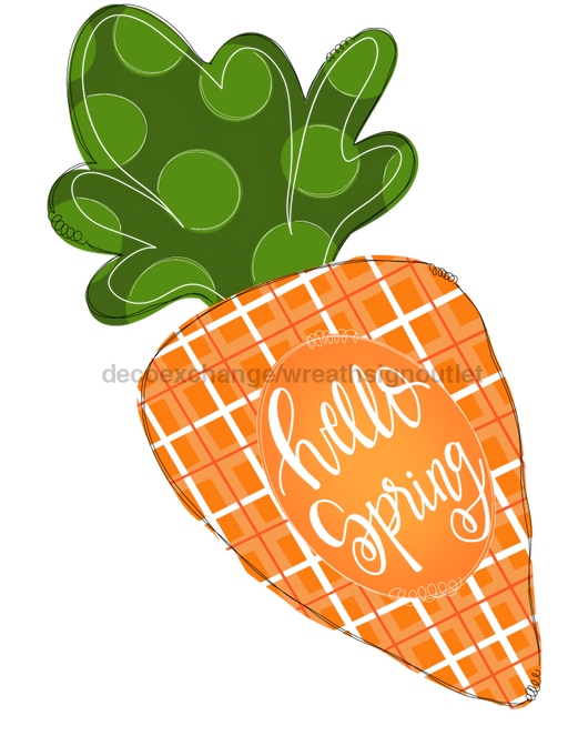 Spring Carrot Door Hanger Tww-W-0017 22’ Wood
