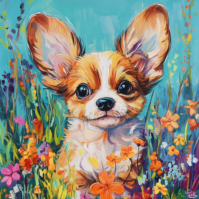 Spring Dog Sign, DCO-13374, Sign For Wreath, 10x10" Metal Sign