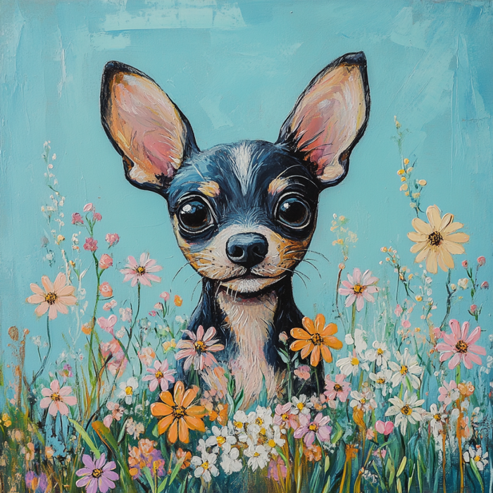 Spring Dog Sign, DCO-13378, Sign For Wreath, 10x10" Metal Sign