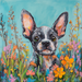 Spring Dog Sign, DCO-13382, Sign For Wreath, 10x10" Metal Sign