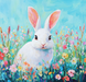Spring Rabbit Sign, DCO-13412, Sign For Wreath, 10x10" Metal Sign