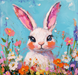 Spring Rabbit Sign, DCO-13416, Sign For Wreath, 10x10" Metal Sign