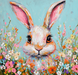 Spring Rabbit Sign, DCO-13419, Sign For Wreath, 10x10" Metal Sign