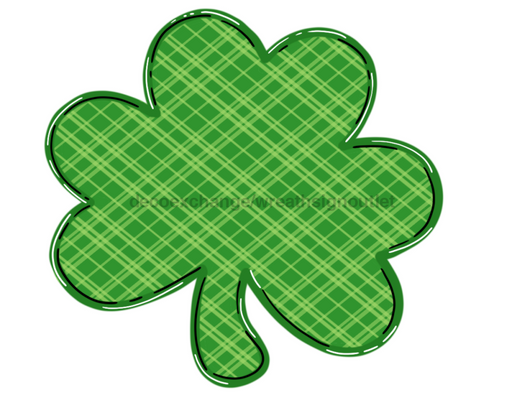 St Patricks Day Door Hanger Clover Wood Sign Decoe-W-341 22