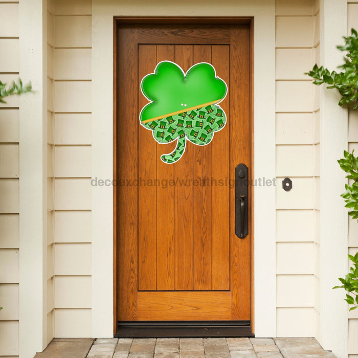 St Patricks Day Door Hanger Cut Bow Holes Wood Sign Decoe-W-903434 22