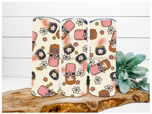 St Patricks Day Leprechauns Pink 20 oz Skinny Tumbler DECOETUMBLER-034 - DecoExchange