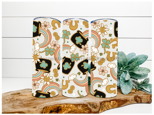 St Patricks Day Pot of Gold 20 oz Skinny Tumbler DECOETUMBLER-031 - DecoExchange