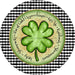 St Patricks Day Sign Clover Country Decoe-4772 10 Metal Round