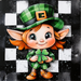 St Patricks Day Sign, Leprechan Sign, DCO-02318, Sign For Wreath, 10x10 Metal Sign