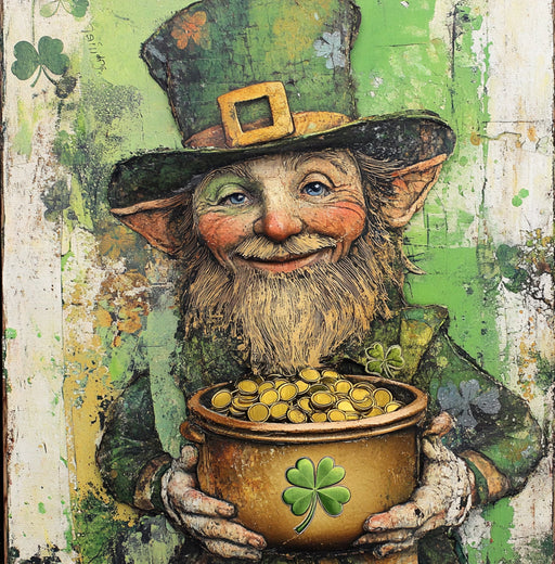 St Patricks Day Sign, Leprechan Sign, DCO-02323, Sign For Wreath, 10x10 Metal Sign